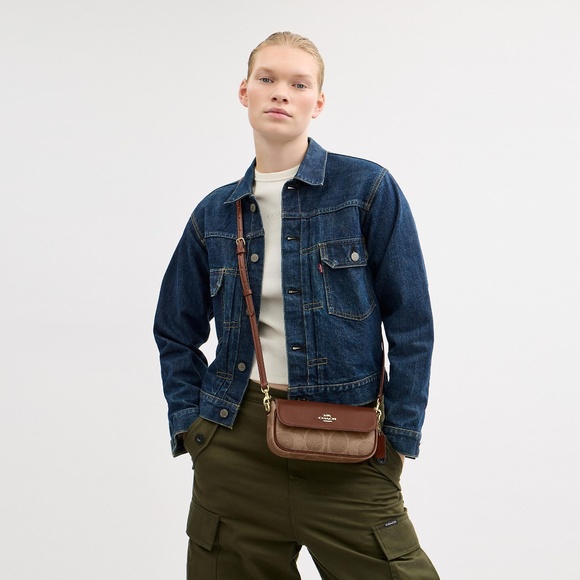 Hailey Flap Bag In Signature Canvas - Picture 2 of 5